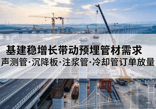 兴山基建稳增长带动预埋监测管材需求，声测管、沉降板、注浆管订单持续放量